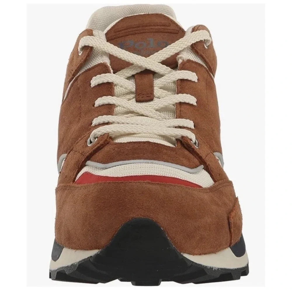 Polo Ralph Lauren Men's Trackster 200 Sneaker Shoes Color Teak Size 12
